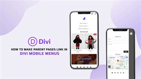 how to make parent pages link in divi mobile menus
